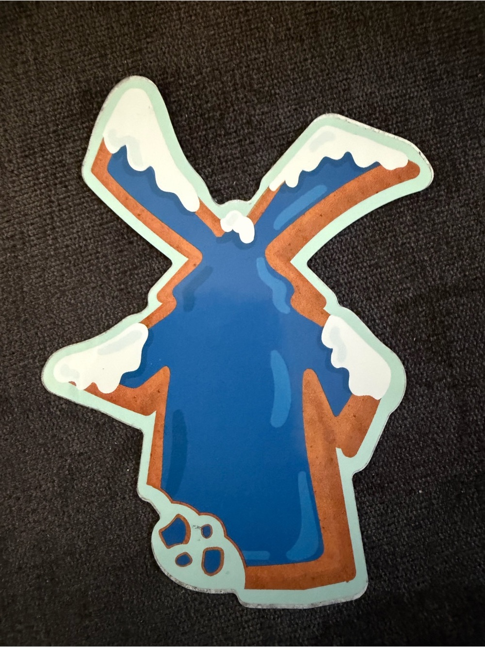 Dutch Bros winter Sticker with Snow Caps